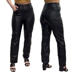Abercrombie & Fitch The '90s Straight Ultra High Rise Vegan Faux Leather Pants
